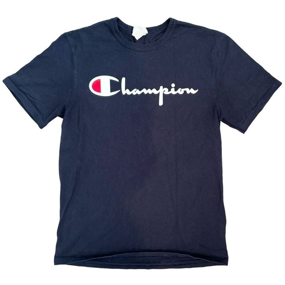 Champion Crew Neck T-shirt Navy Small